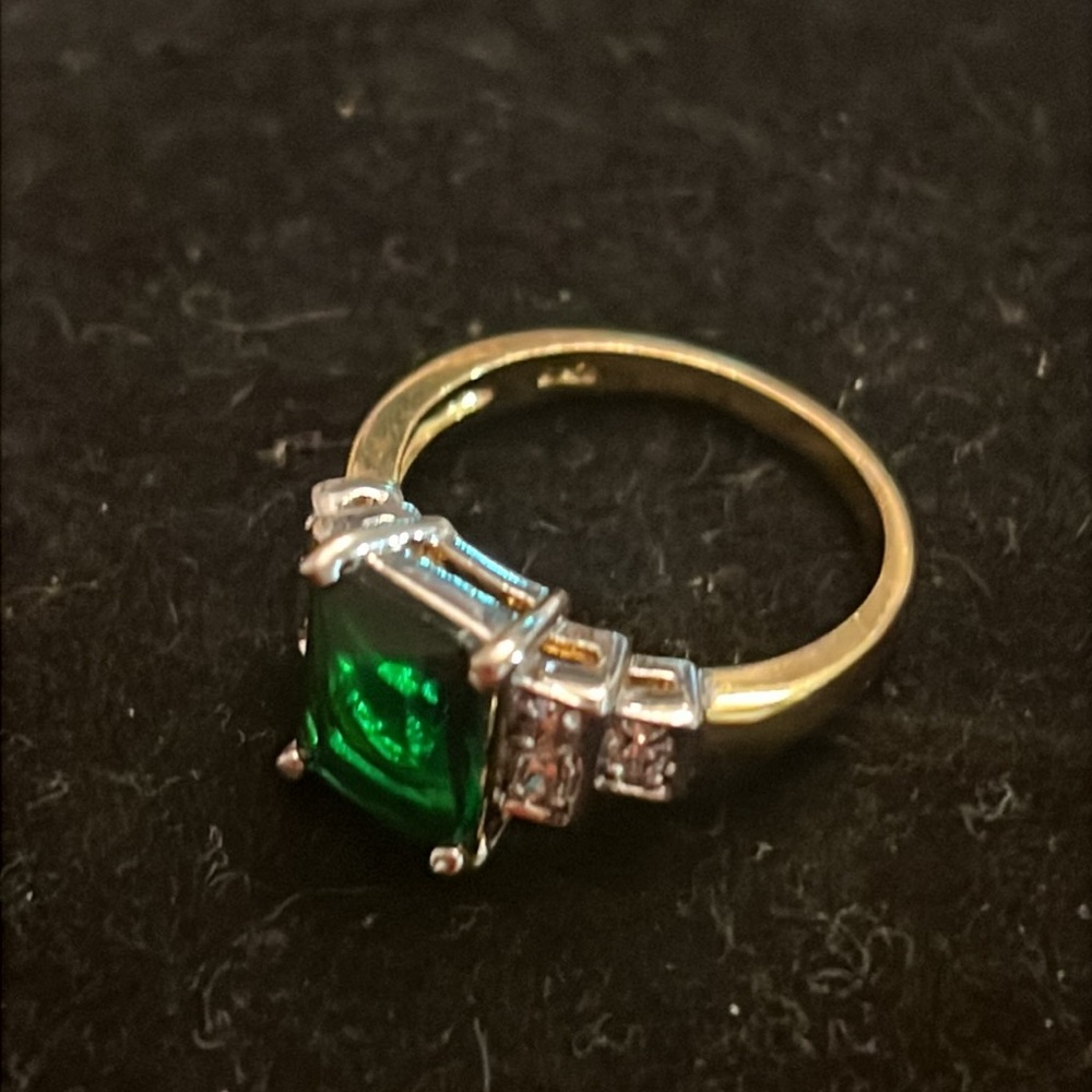 925 SILVER with Gold over 2 tone ring - Picture 4 of 4